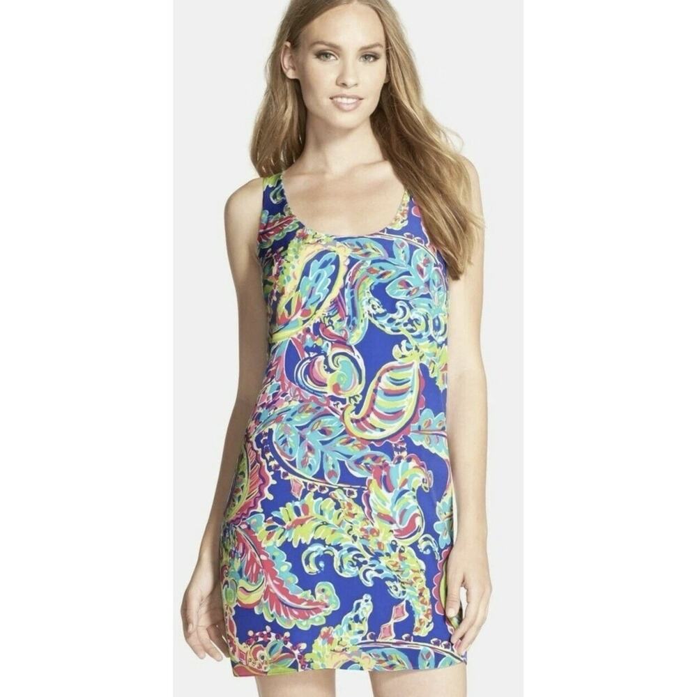 Lilly Pulitzer Silk Shift Tank Dress Small Poppy Toucan Play Print Low Back - Picture 2 of 14